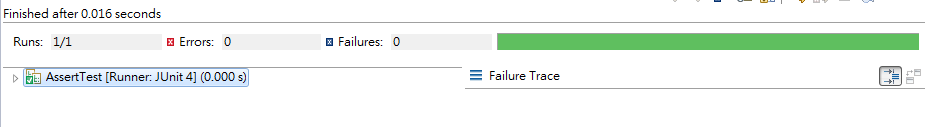 JUnit Assert Test Success